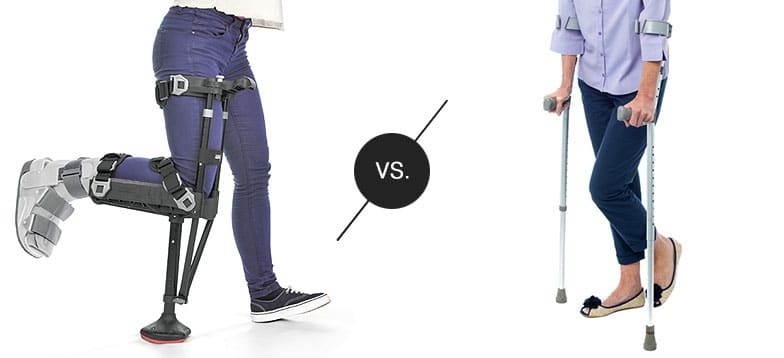 Forearm crutches vs iWALK Hands-Free Crutch Comparison