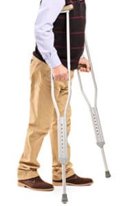 Man on crutches - iWALKFree