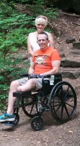 Below knee amputee Steve on wheelchair