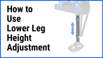 Lower Leg Adjustment iWALK hands-free crutch