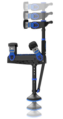 iWALK hands-free crutch height adjustment