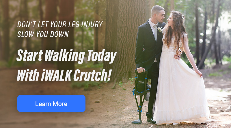 iWALK Wedding Day - iWALK hands-free crutch during ceremony - 5 Tips to Save Your Wedding - iWALKFree