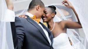 The Big Day - Black Couple on Wedding Day iWALK hands-free crutch